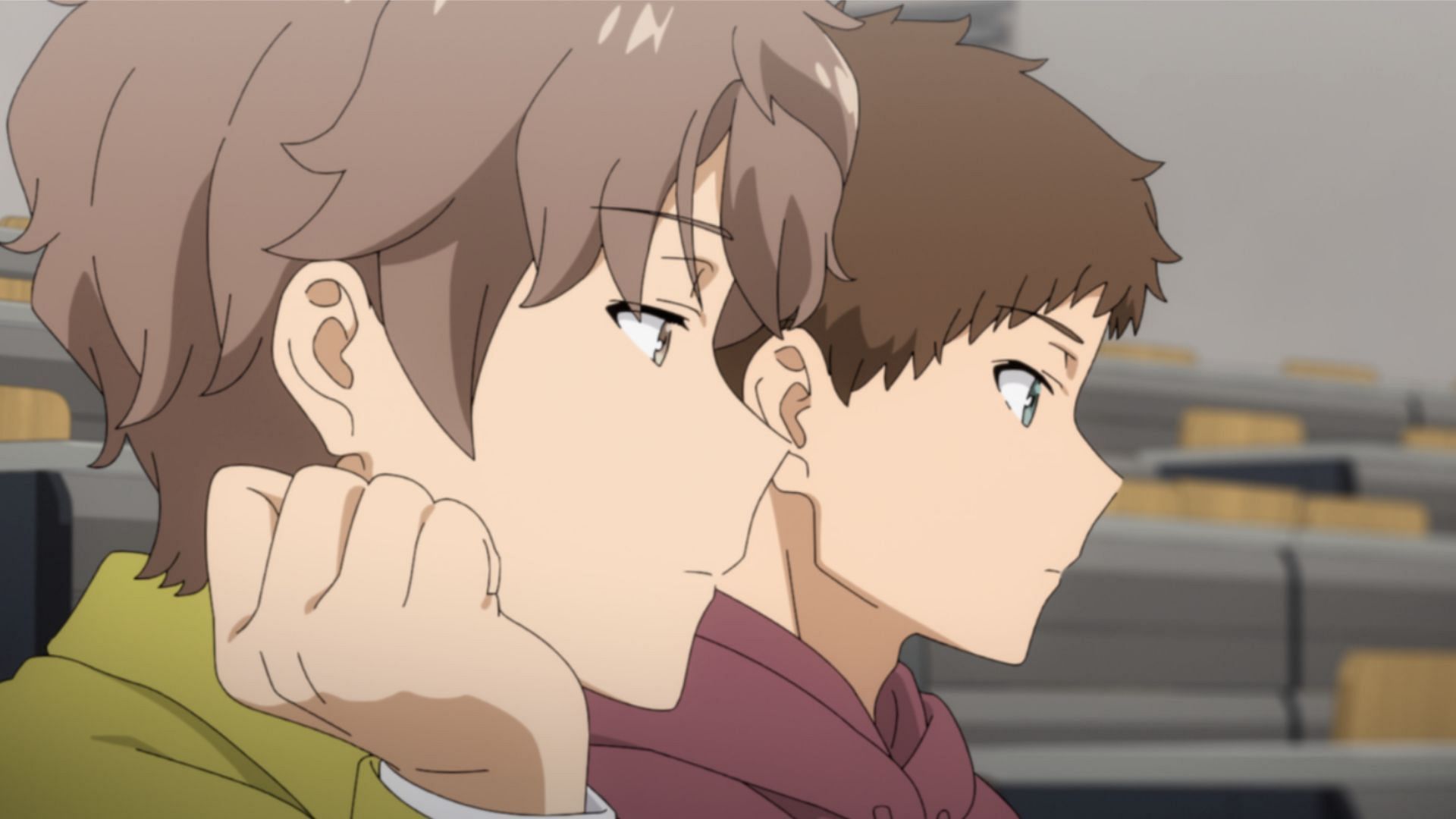 Sakuta and Takumi as seen in Rascal Does Not Dream of Santa Claus (Image via CloverWorks)